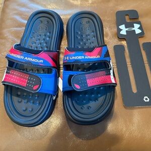 Under Armour women’s size 6 slides sandals Ansa studio double strap shoe $40 new